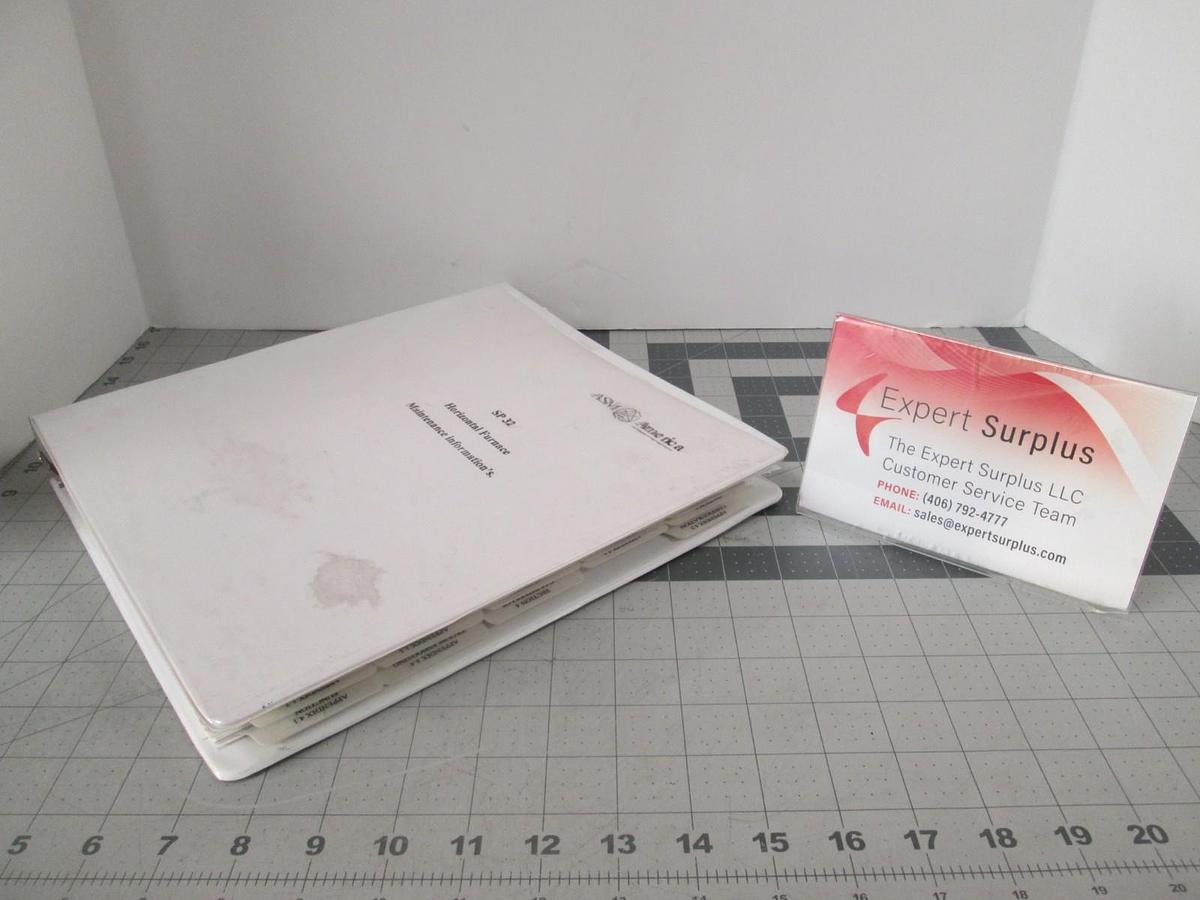 Used ASM, SP 32 Horizontal Furnace Maintenance Information, Used