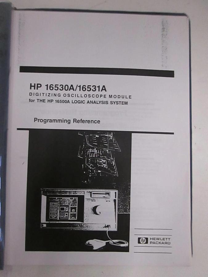 Used HP 16530A/16531A Digitizing Oscilloscope Module, Programming Reference, Used