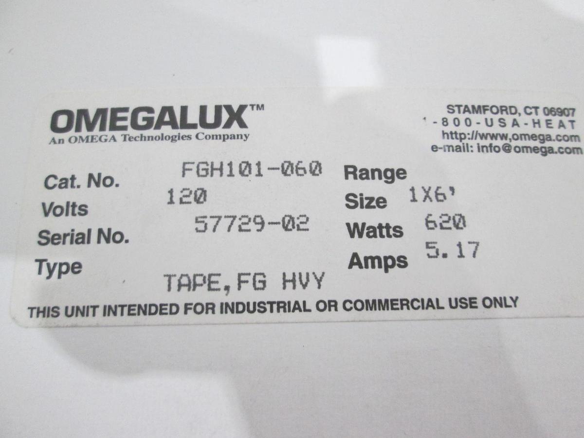 Omega, FGH101-060, Tape, FG Heavy, 120V, 620W, 5.17A, New
