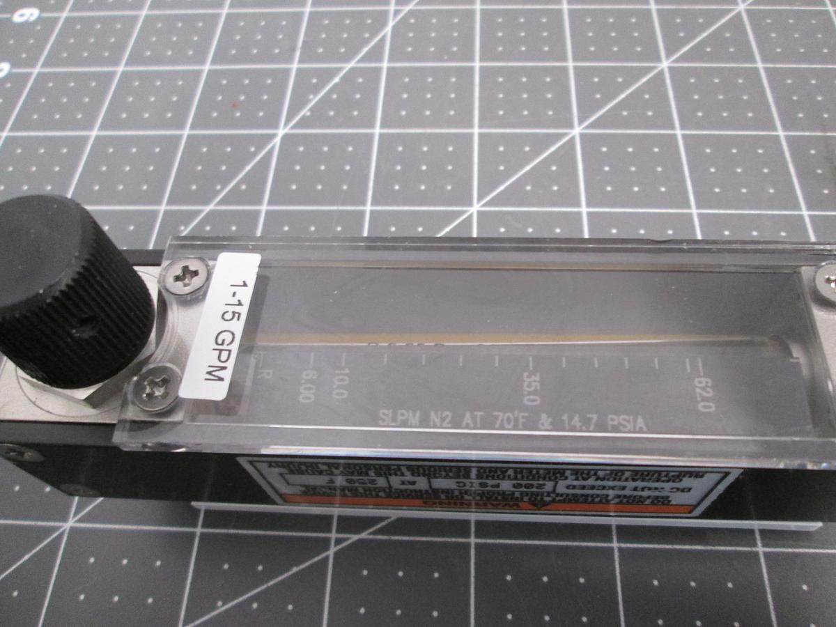 Used Brooks Instruments 1350EP2DCNG1A Sho-Rate Flowmeter 1-15 GPH