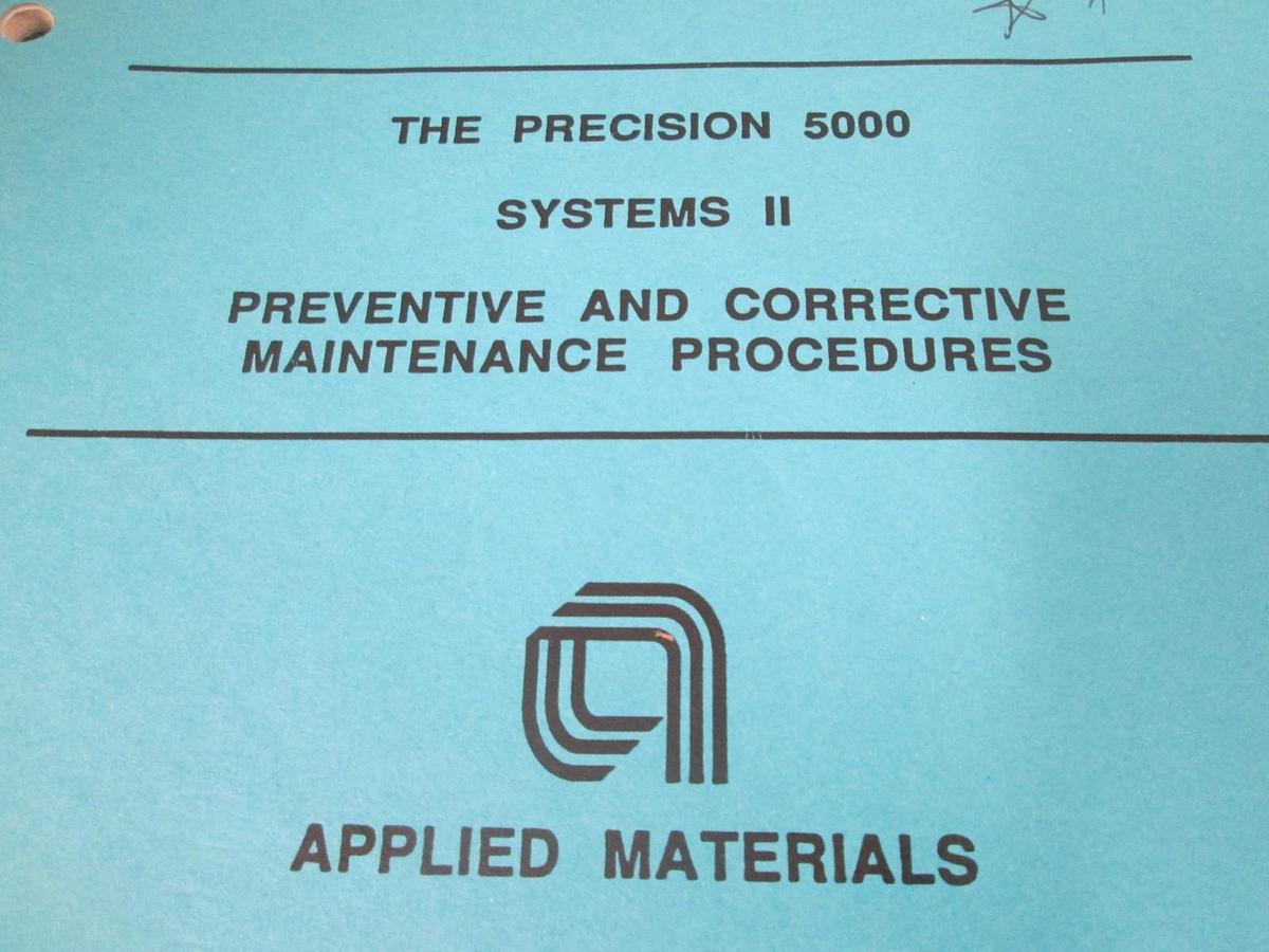 Used AMAT, Precision 5000 System II, Preventive and Corrective Maintenance, Used