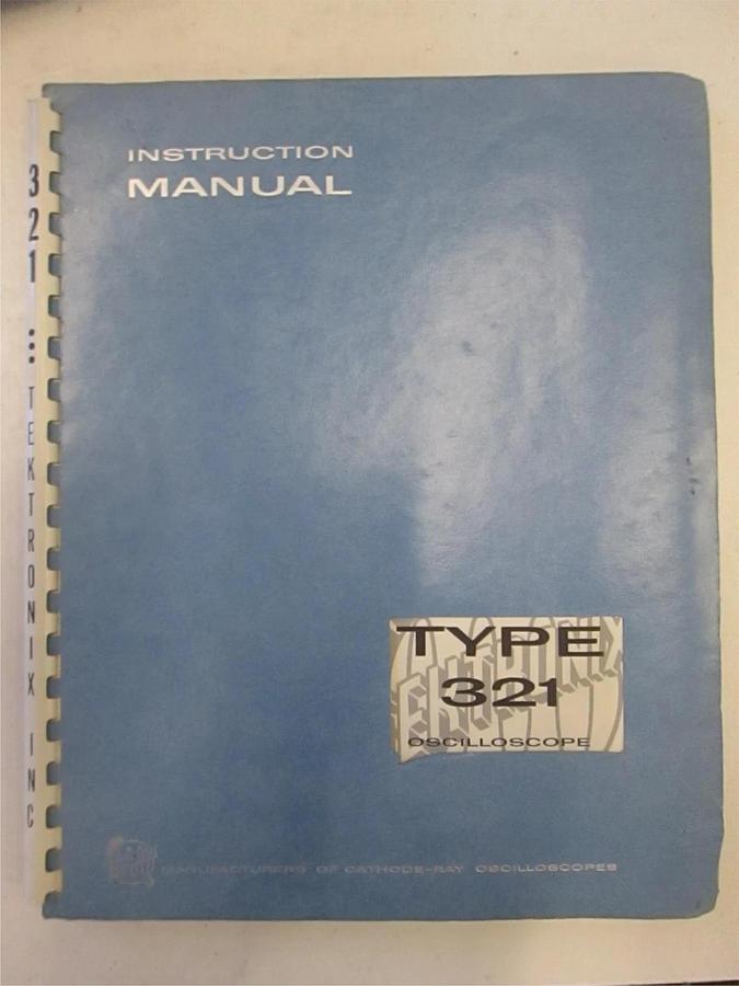 Used Tectronix Type 321 Oscilloscope Instruction Manual, Used