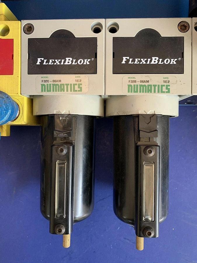 Used Numatics FlexiBlok Assy: Filters, Valves, Regulator & Turck Pressure Transducer