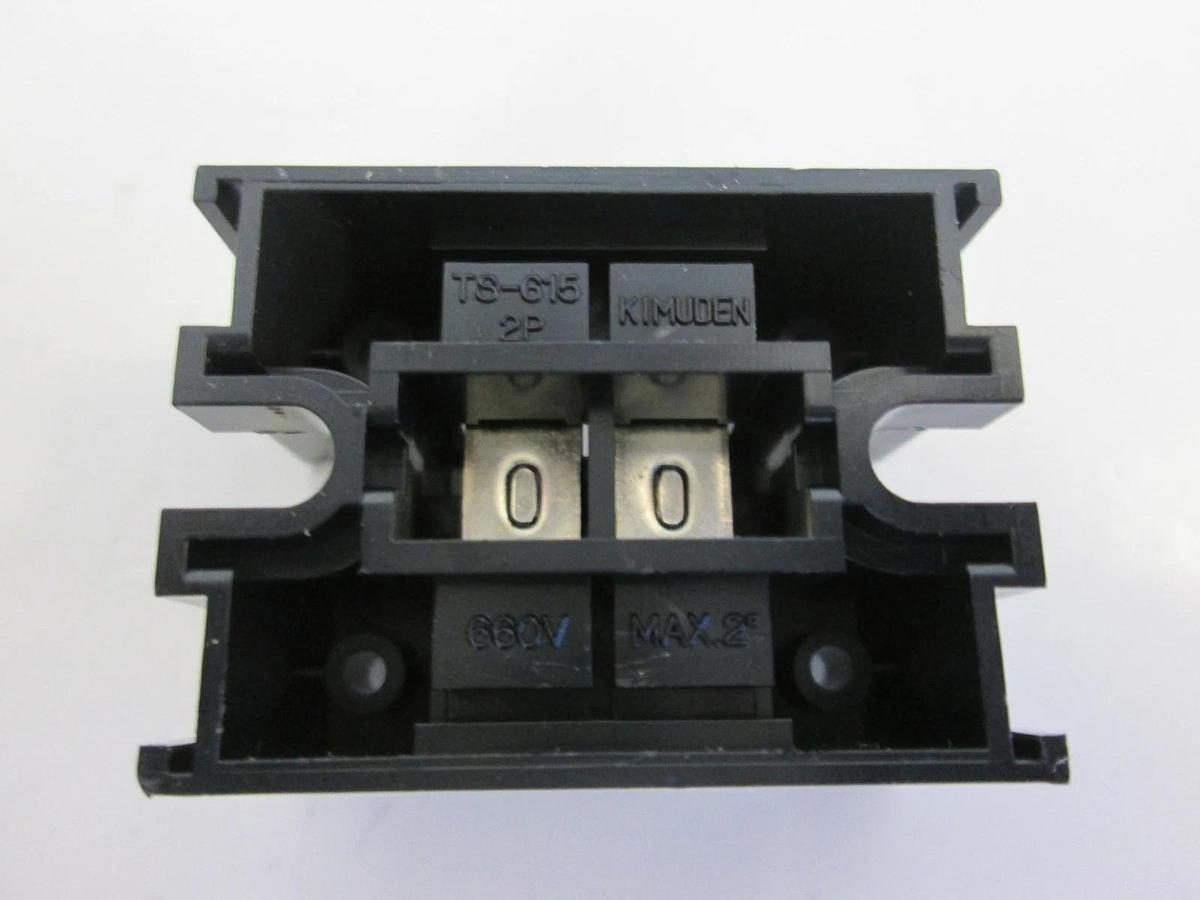 Used Kimuden TS-615-2P Utility Box Terminal Block 660V, Used - LOT of 2