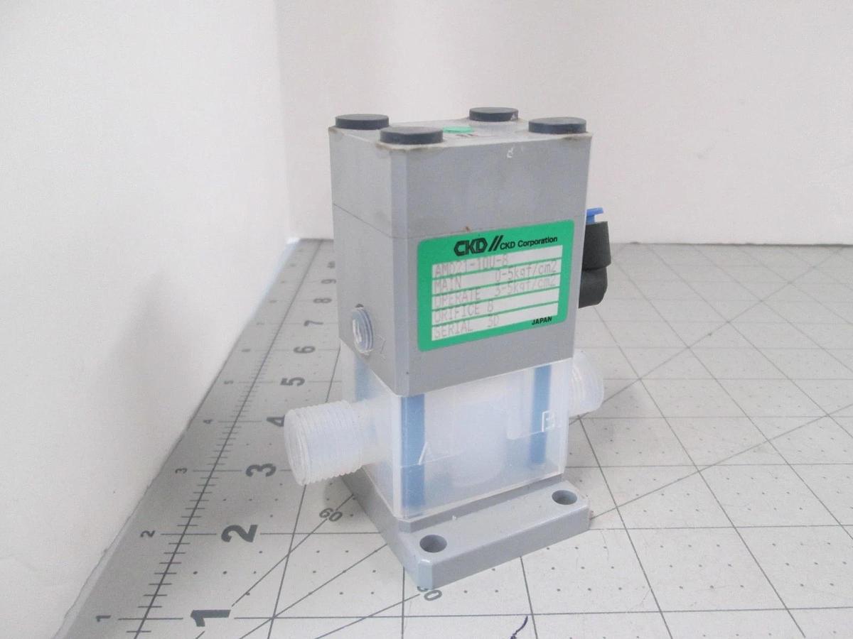 Used CKD, AMD21-10U-8, Pneumatic Valve, 0-5kgf/cm2, Used