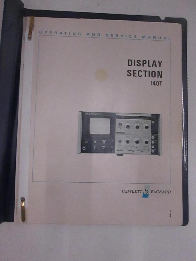 Used HP Model 140T Display Section Operation and Service Manual, Used