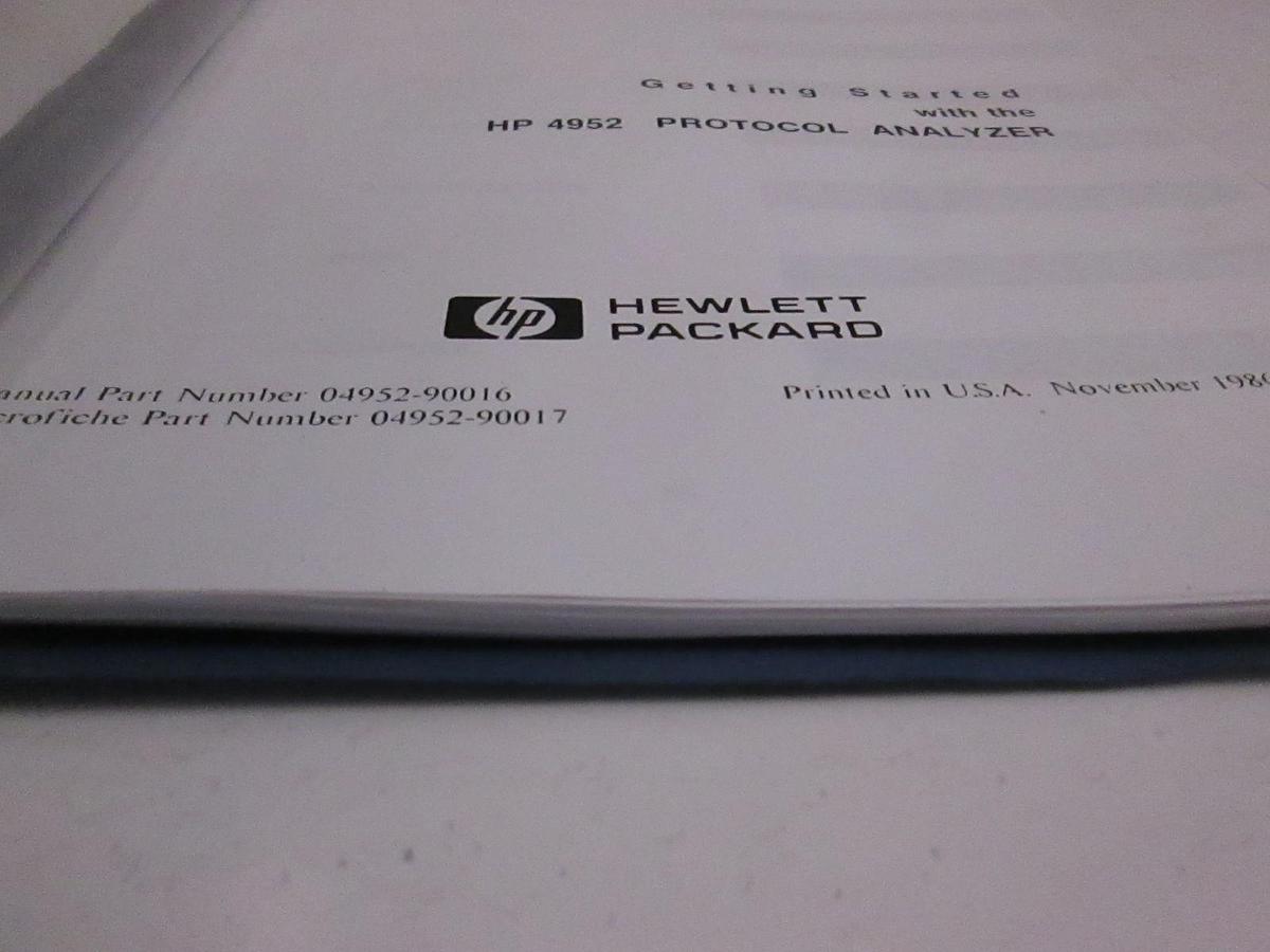 Used HP 4952 Protocol Analyzer, Getting Started With, Used