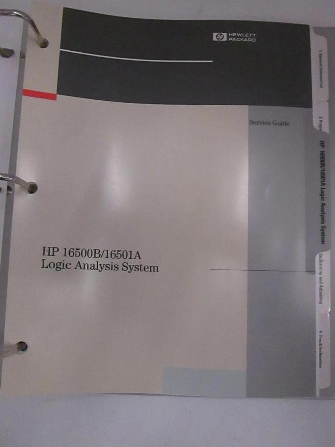 Used HP 16500B/16501A Logic Analyzsis System Service Guide, Used