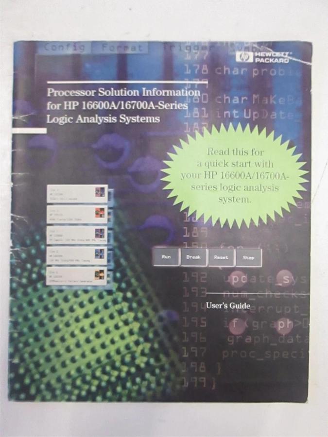Used HP Processor 16600A/700A-Series Logic Analyzer Systems User Guide, Used