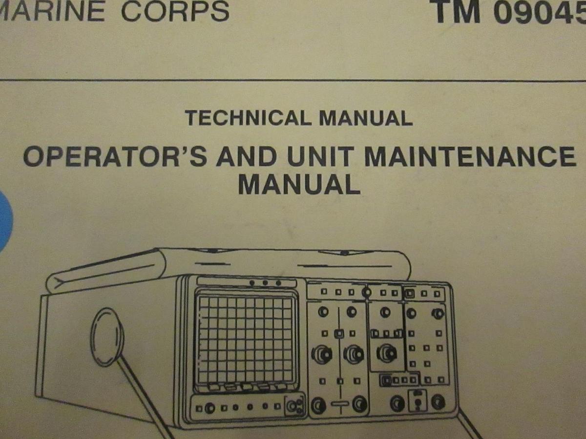 Used Tektronix OS-291/G Oscilloscope Operator and Maintenance Manual, Used