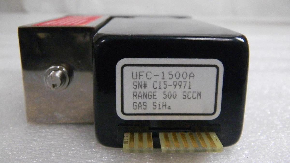 Used Unit UFC-1500A, Mass Flow Controller, Gas- SiH4, Range- 500 SCCM, 1/4" M I/O