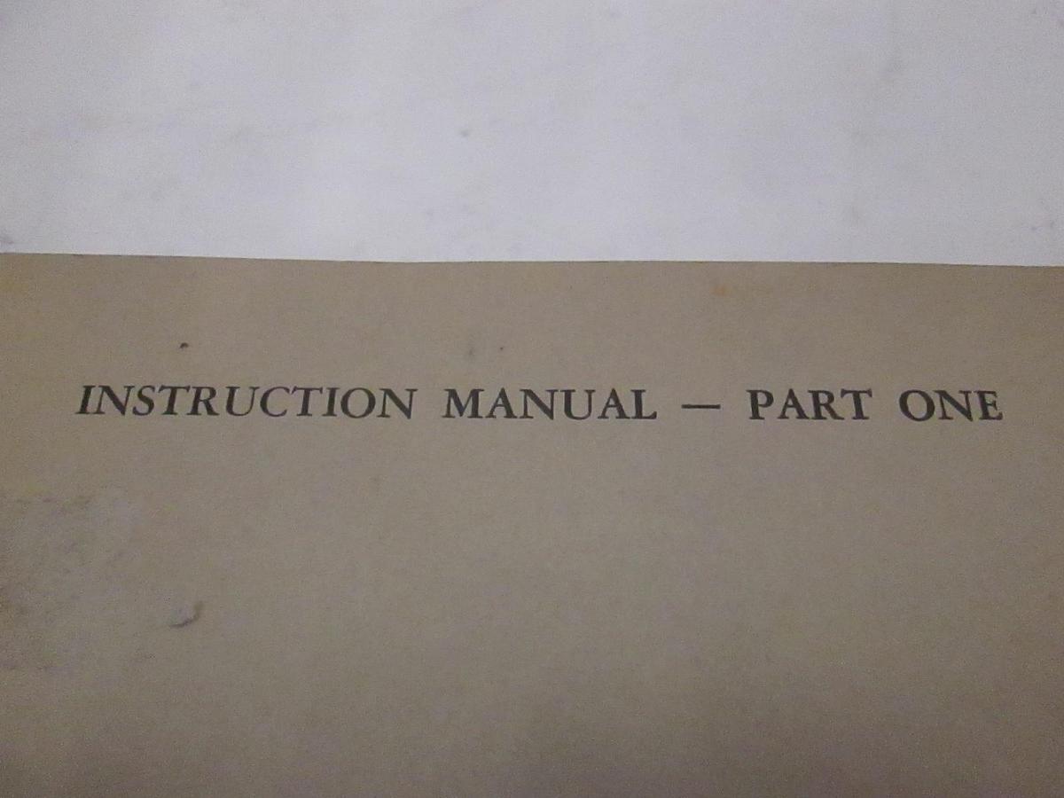 Used Polarad Model LSA Spectrum Analyzer 10Mc-16520Mc Part One Instruction Manual
