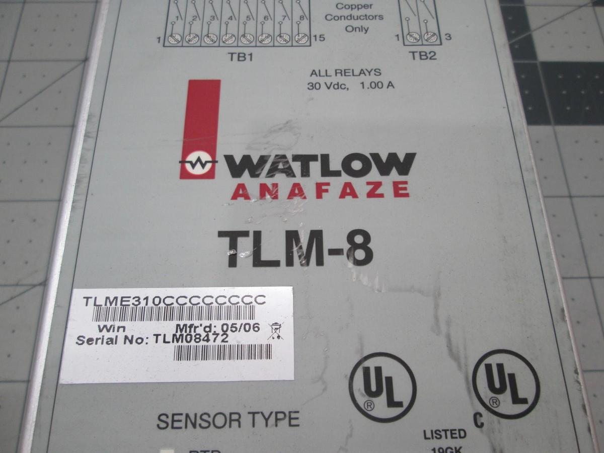 Used Watlow Anafaze, TLM-8, Temperature Control Unit, Used