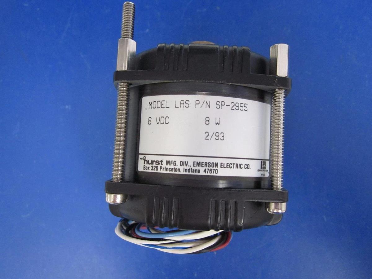 Hurst / Emerson LAS Electric Motor, SP-2955 6VDC, 8W, 2/93, NWOB