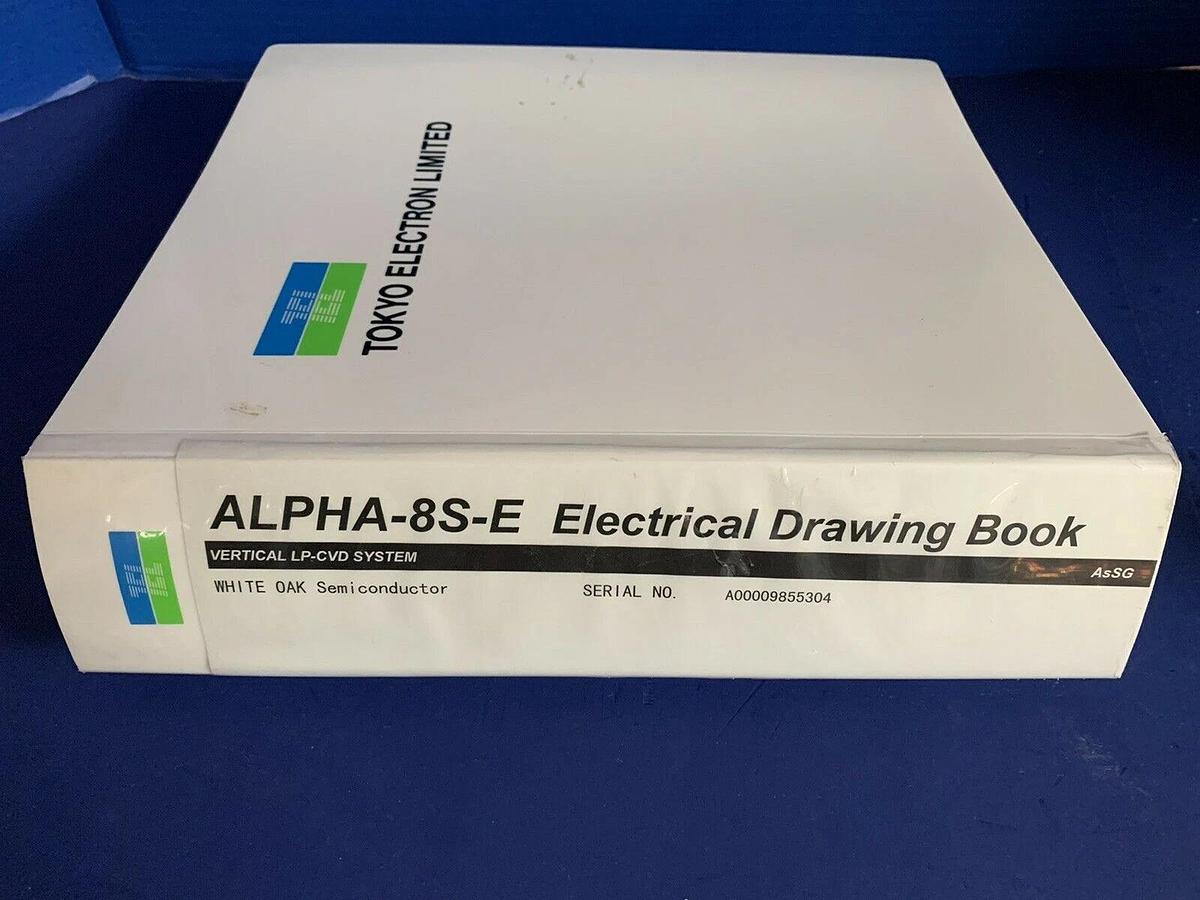 Used TEL ALPHA-8S-E Vertical LP-CVD AsSG Electrical Drawing Book A00009855304