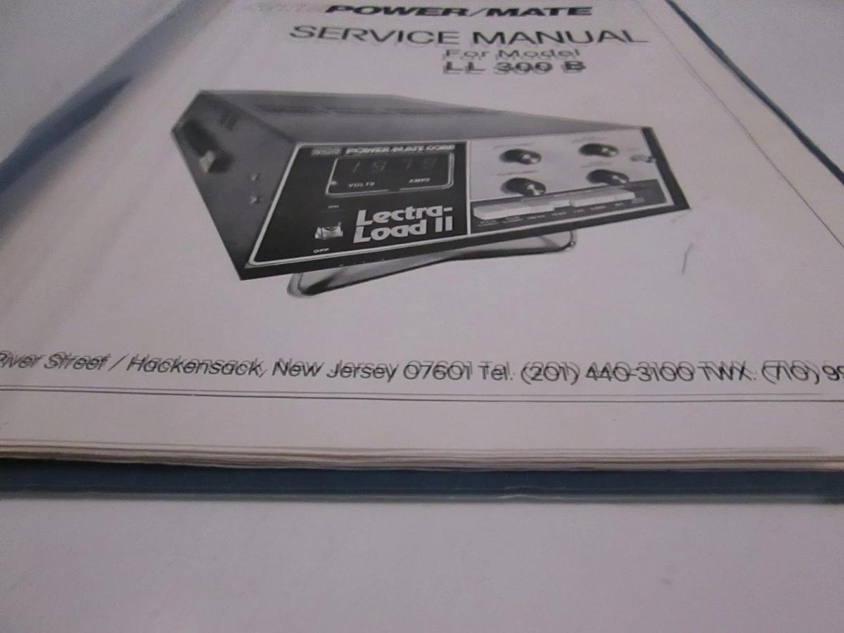 Used RTE Power/Mate Model LL 300 B Service Manual, Used