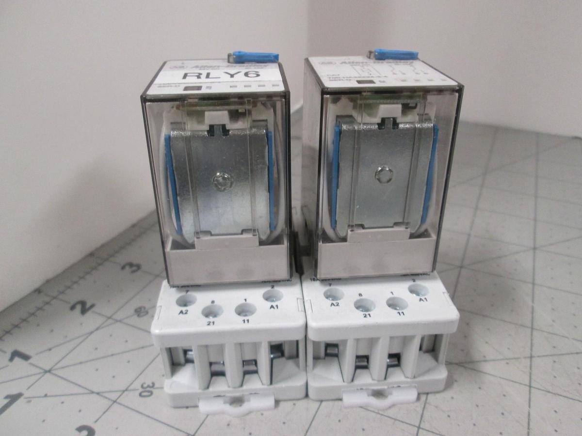 Used Allen-Bradley, 700-HA32Z24-3-4 Relay w/ 700-HN100 Socket, Used, Lot of 2