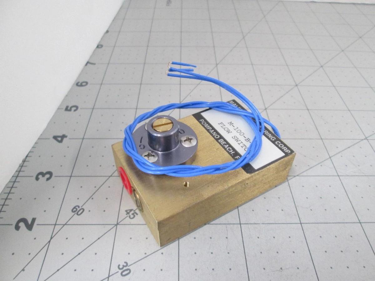 Malema Engineering, M-100-B-2, Brass Flow Switch, 1/8", FNPT, New