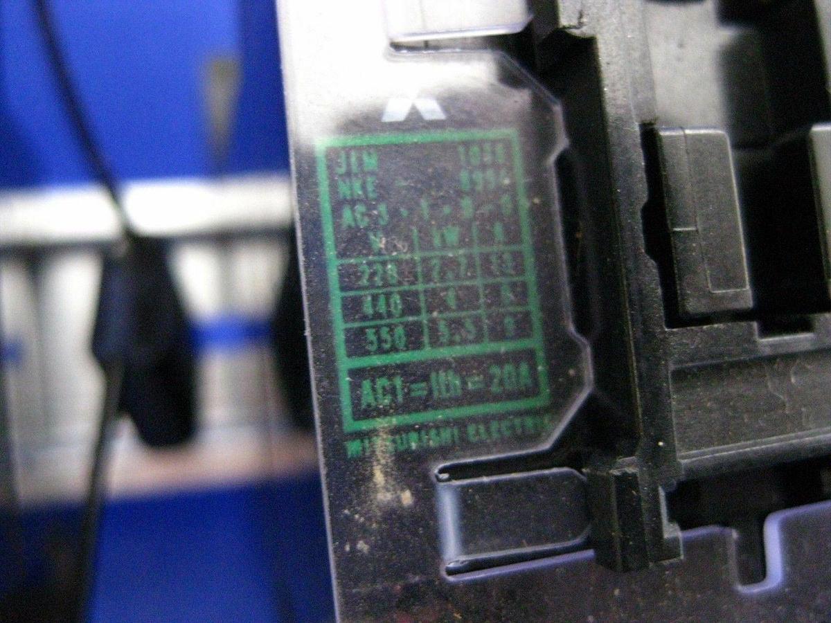 Used Mitsubishi S-K11 Magnetic Contactor, 100VAC Coil, Lot of 4, Used