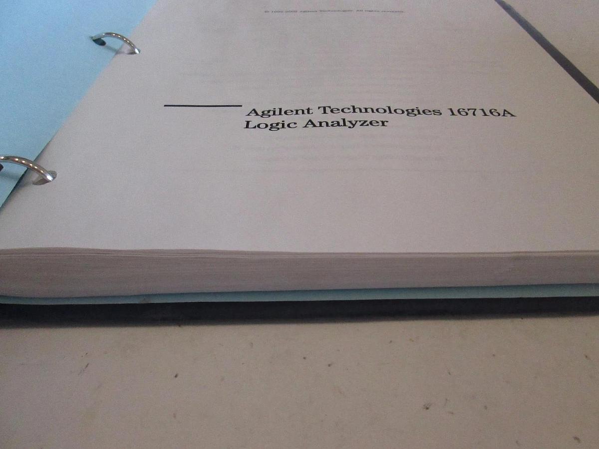 Used Agilent Technologies 16716A Logic Analyzer Help Volume, Used