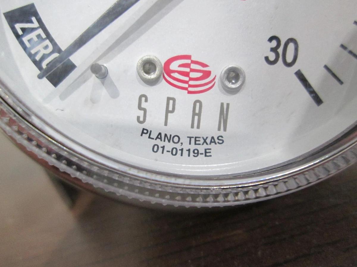 Used Span, 01-0119-E, 0-30 PSI, Gauge, Back Mount, New