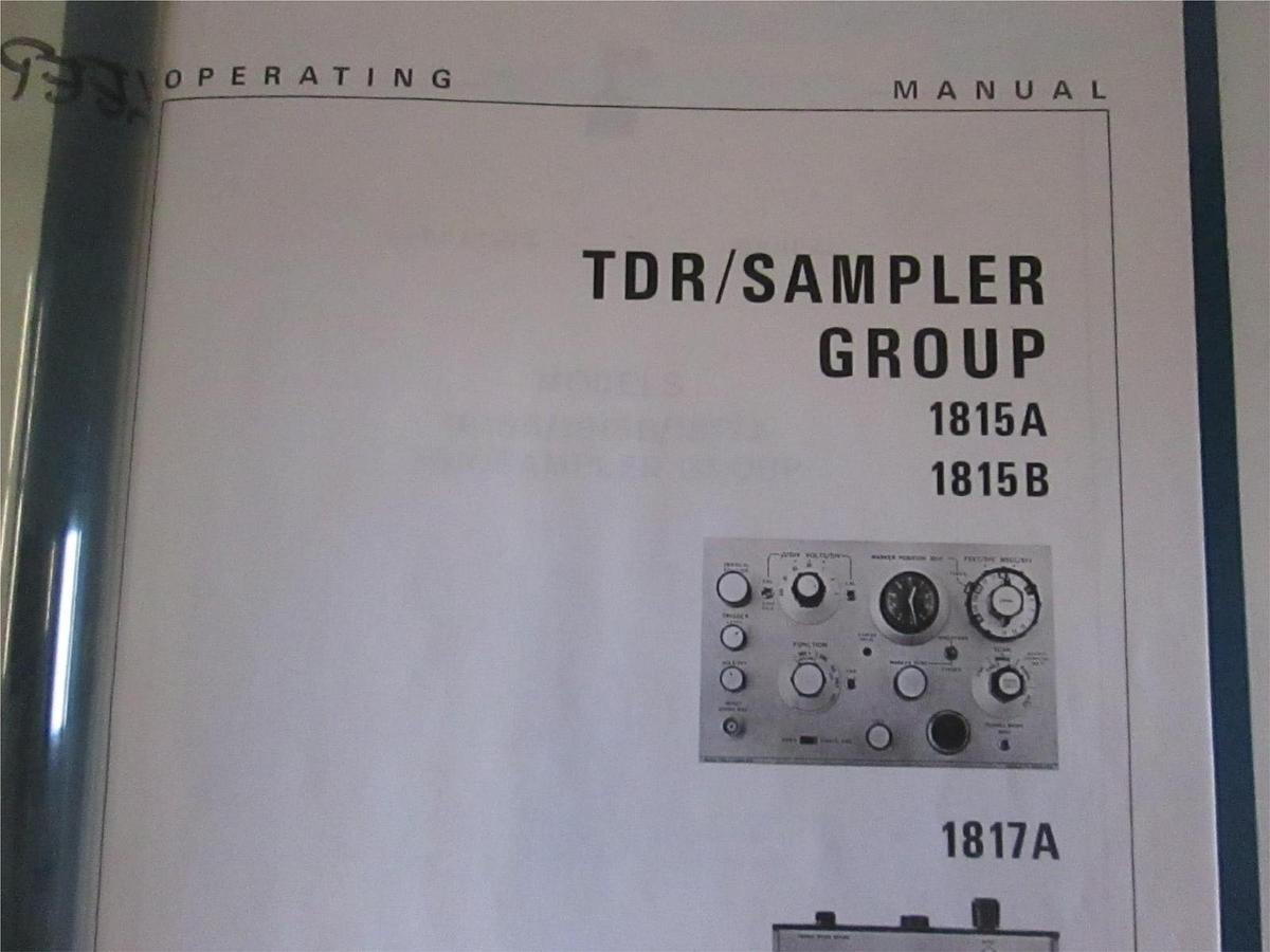 Used HP TDR/Sampler Group 1815A/1815B/1817A OperatingManual, Used
