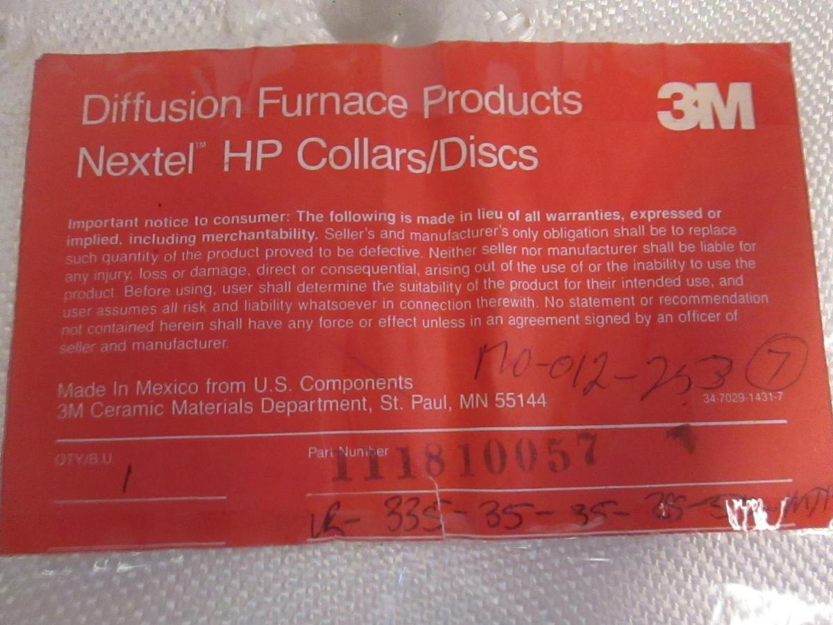 3M Diffusion Furnace Products, Nextel 550 Ceramic Collars/Discs, 111-810057