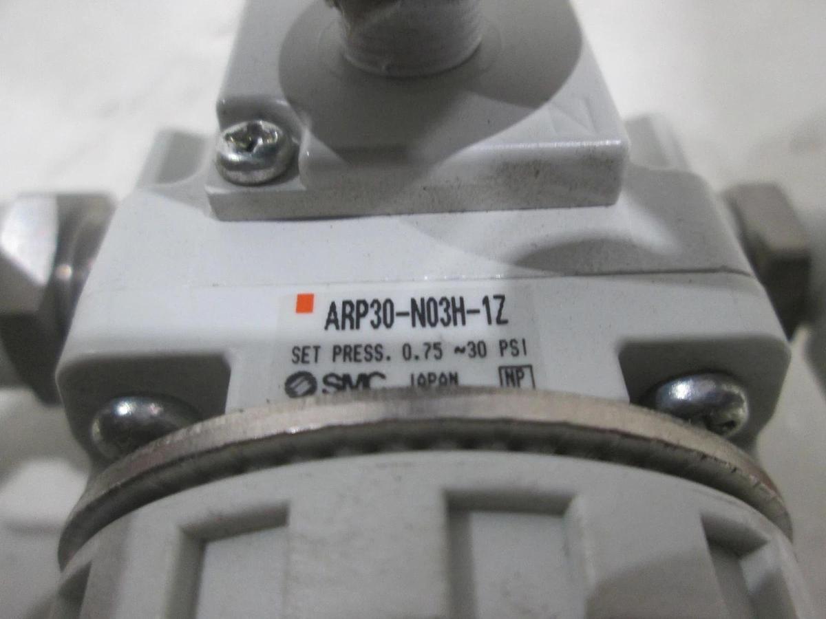 Used SMC, ARP30-N03H-Z1, Regulator Assy w/ 0-.2MPa Gauge and Bracket, Used