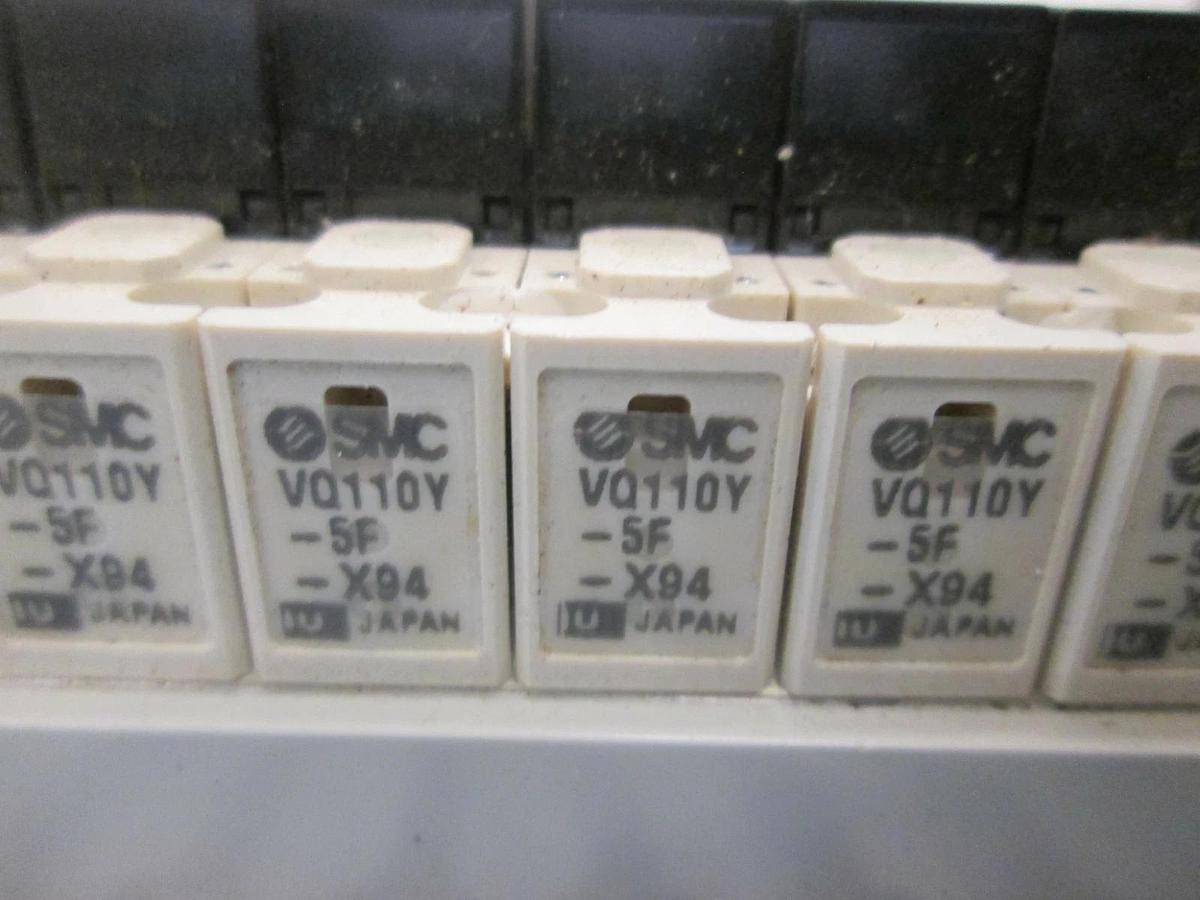 Used SMC, VV3Q11-ULB970193-10 Valve Manifold Assy w/ ((10) VQ110Y-SF-X94, Used