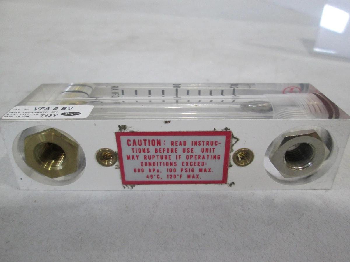 Used Dwyer, VFA-9-BV, Visi-Float, 0-200 SCFH Air, Flowmeter, Used