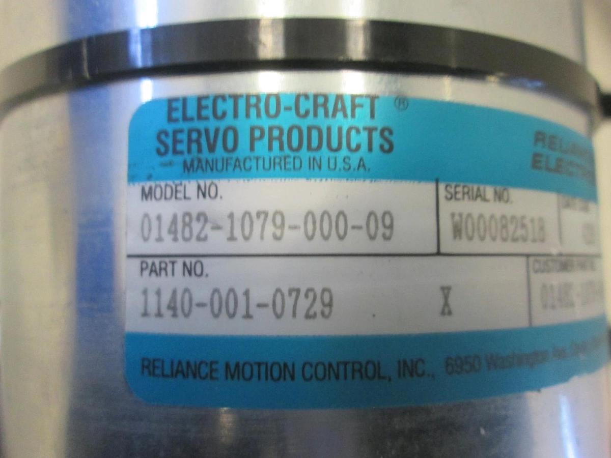 Used Reliance Motion Control, 01482-1079-000-09, Electro-Craft Servo Motor, Used
