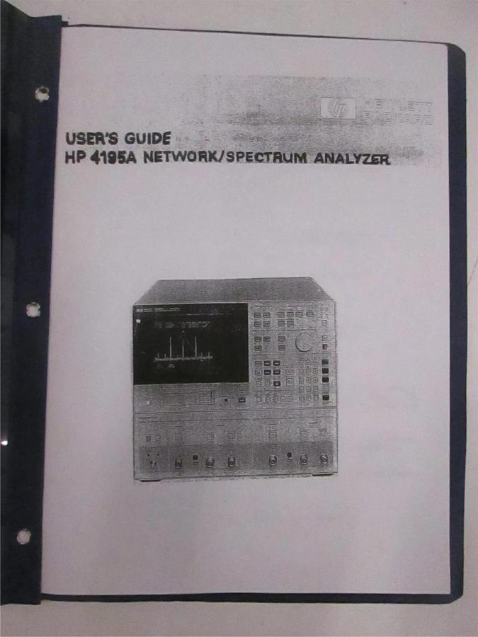 Used HP 4195A Network/Spectrum Analyzer User's Guide, Used
