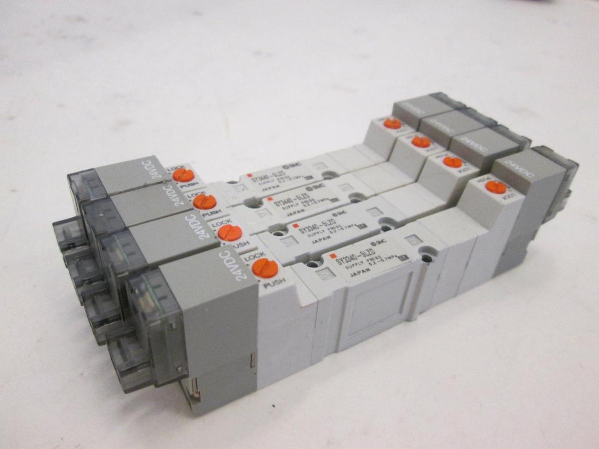 Used SMC, SY3340-5LZD, Solenoid Valve, Used, Lot of 4