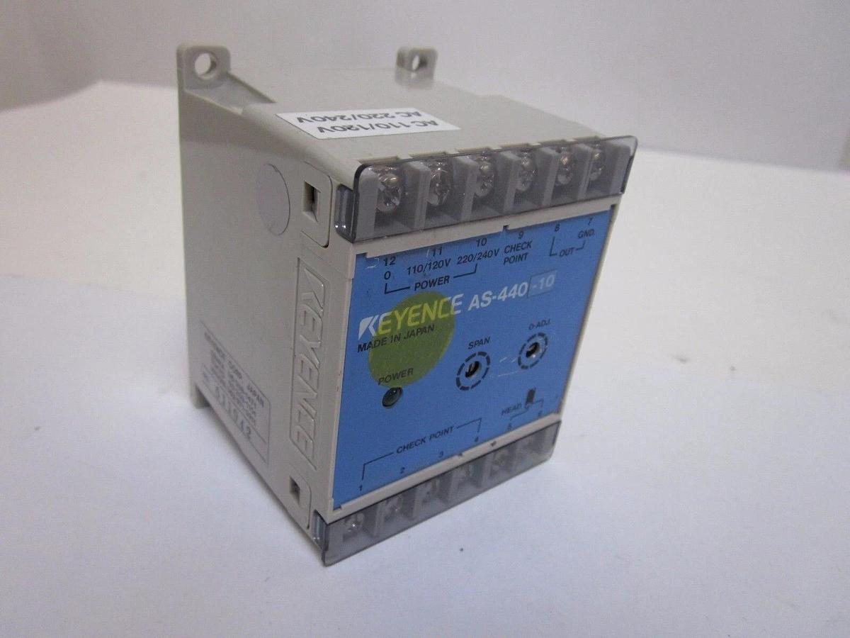 Used Keyence AS-440-10 Sensor Amplifier Unit, 110/120/220/240V