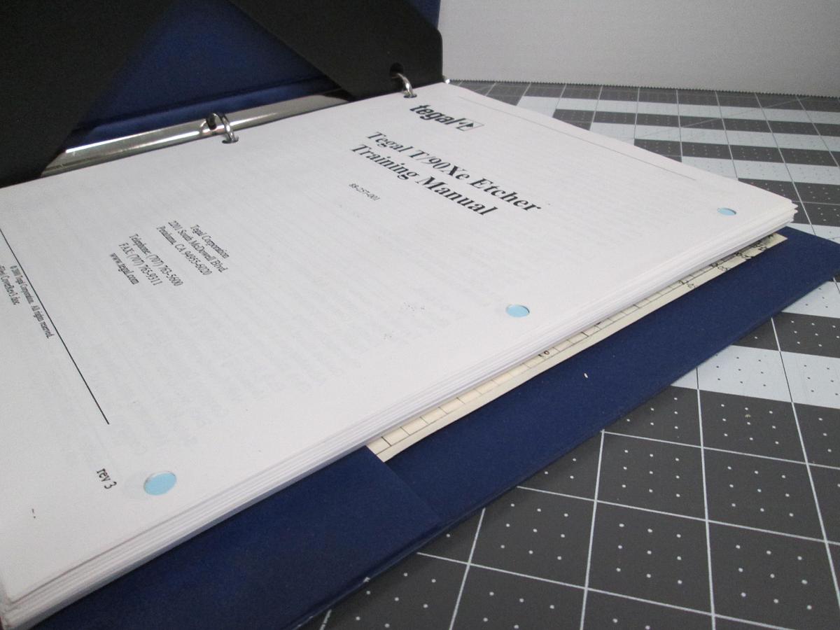 Used TEGAL, T/90Xe Etcher Training Manual 88-257-001, Semiconductor Plasma OEM