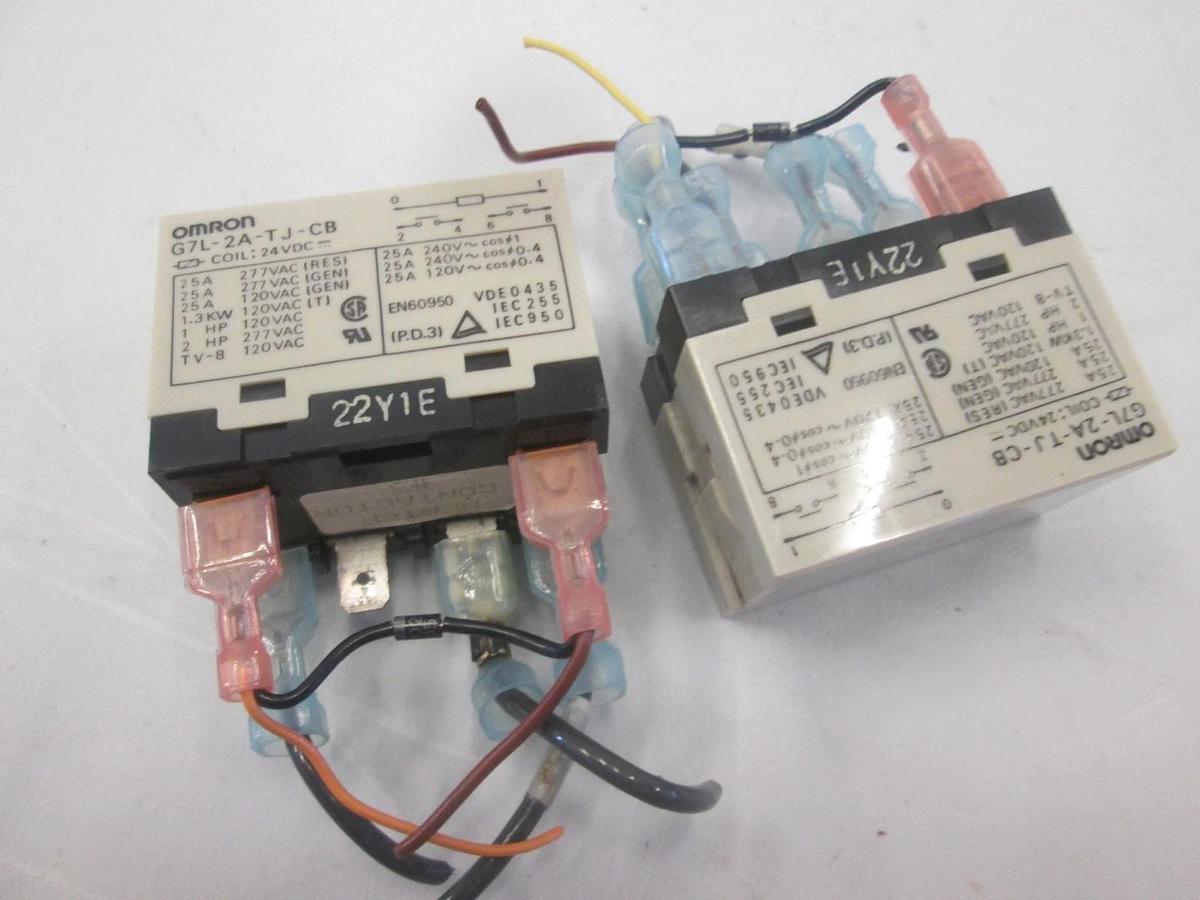 Used Omron, G7L-2A-TJ-CB, Enclosed Power Relay, Used, Lot of 2