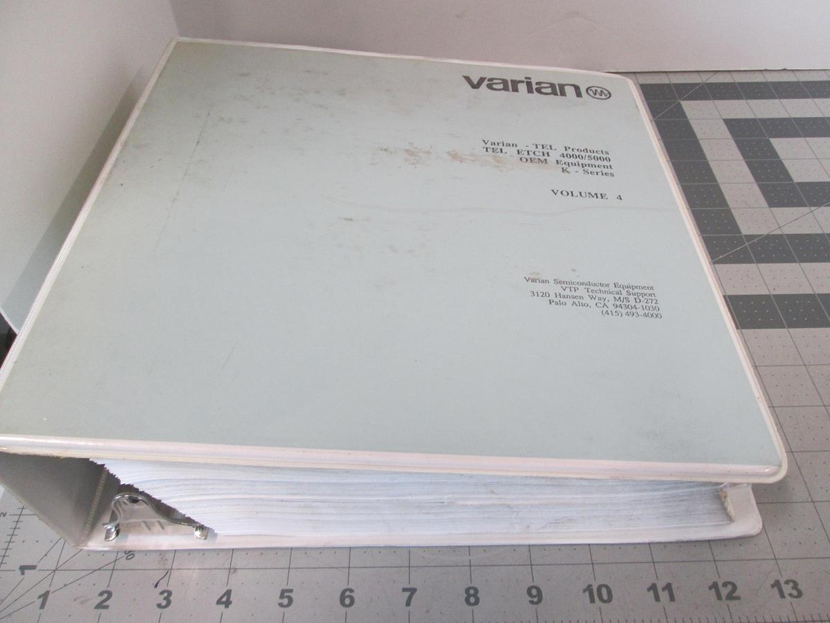 Used Varian, TEL Etch 4000/5000, OEM Equipment K-Series, Volume 4, Used