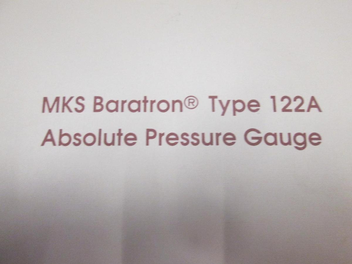 Used MKS, Type 122A Absolute Pressure Gauge Instruction Manual, 110448-P1, Used