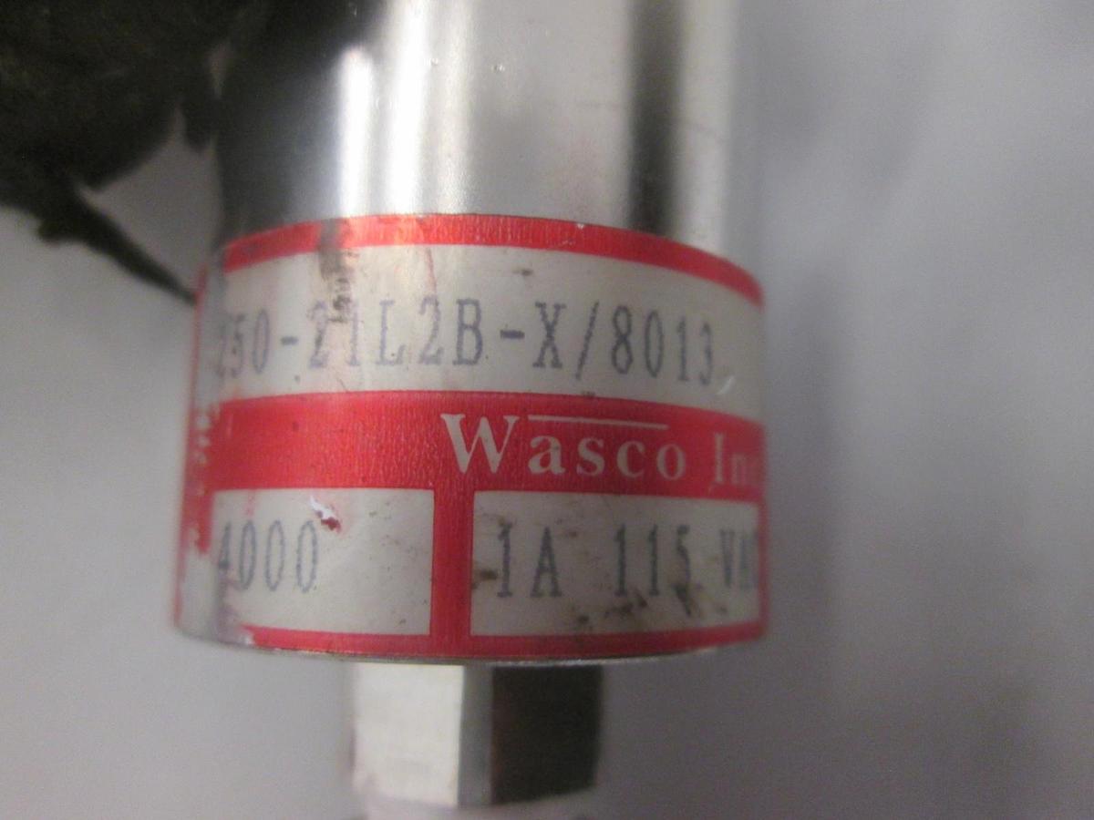 Used Wasco Inc., 250-21L2B-X/8013, Pressure Switch, 4000 PSI, Used
