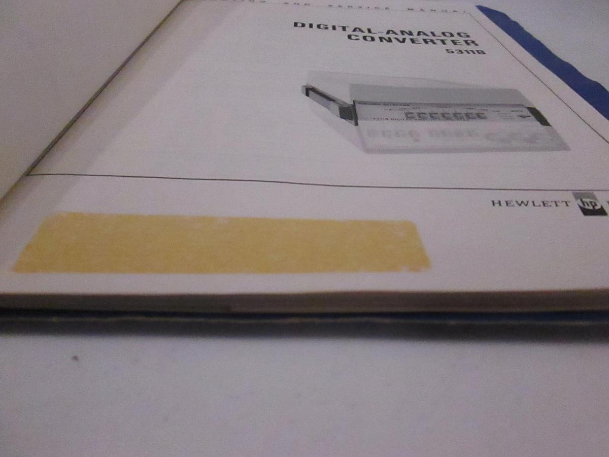 Used HP Model 5311B Digital-Analog Converter Operating and Service Manual, Used