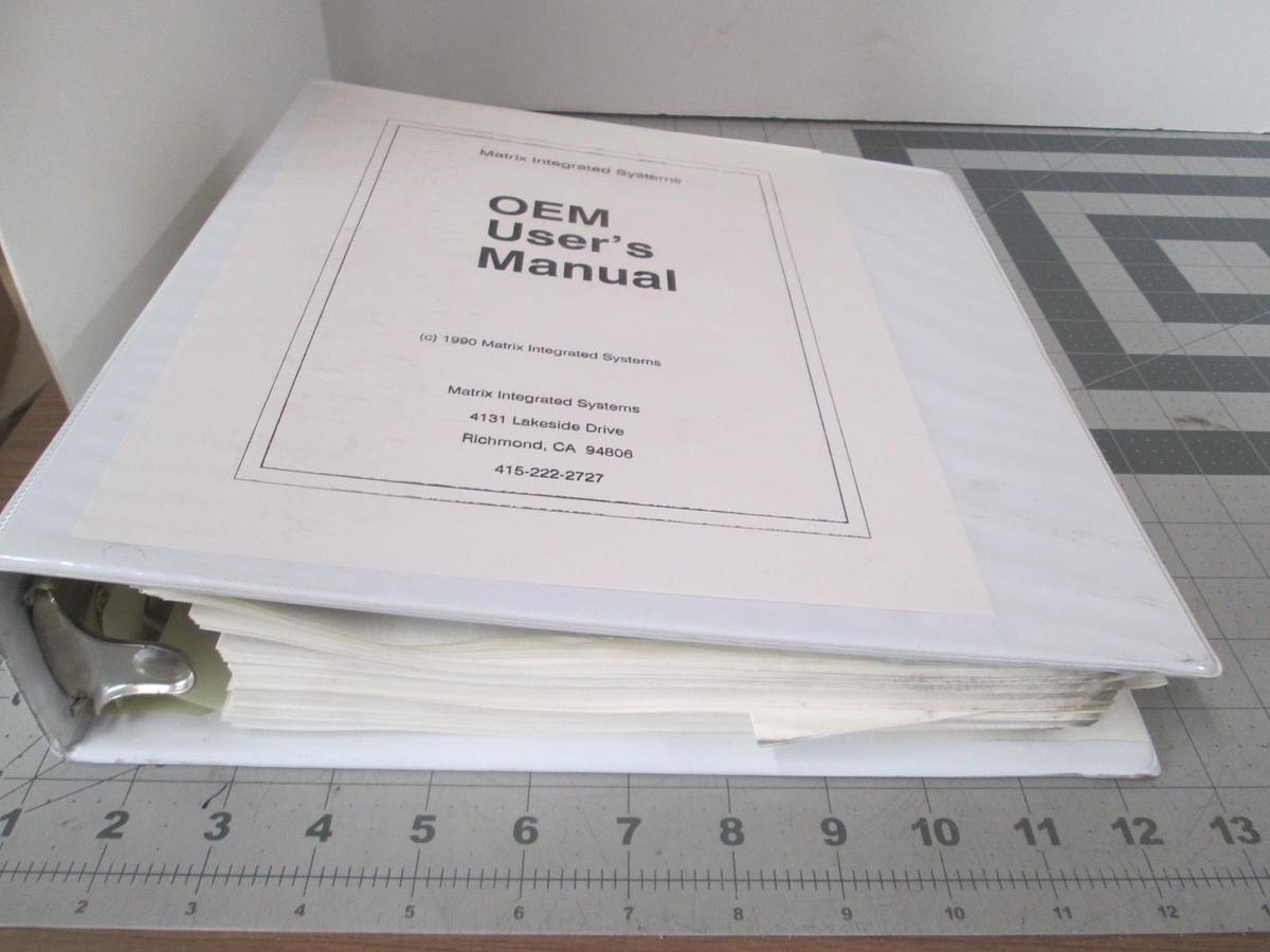 Used Matrix, OEM User's Manual For Model 302, Used