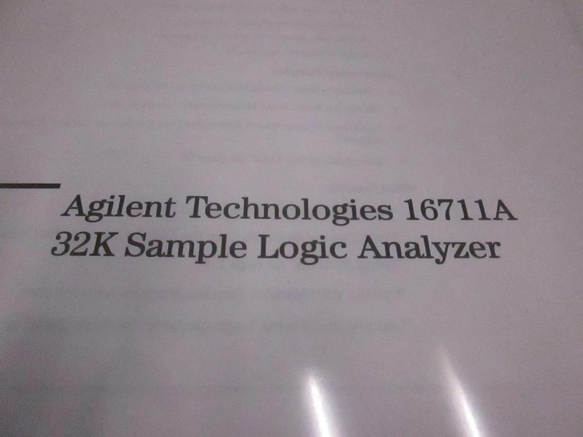 Used Agilent Technologies 16711A 32K Sample Logic Analyzer Help Volume, Used
