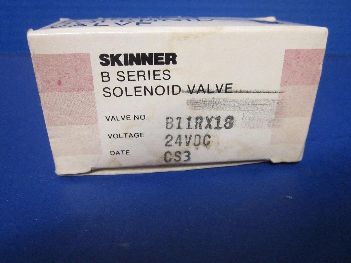 SKINNER B11RX18N Solenoid Valve, 2 Way, 24 VDC, Cleaned for O2, New