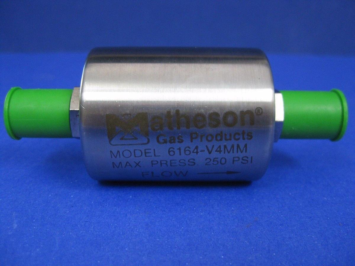 Used Matheson Inline Gas Filter 6164-V4MM, 1/4" Male VCR, Used