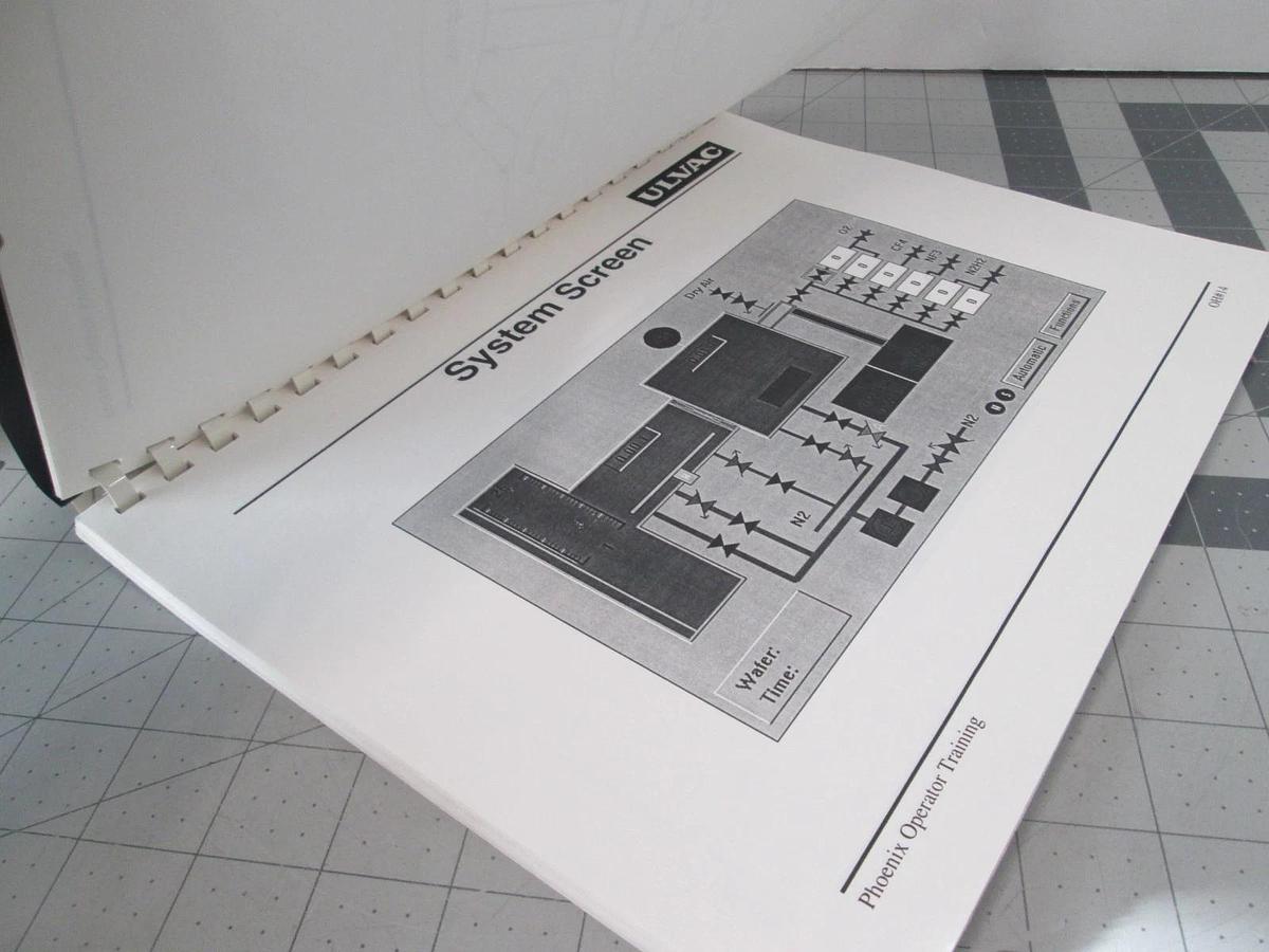 Used Ulvac, Phoenix System, Operator and Maintenance Training Course, Used