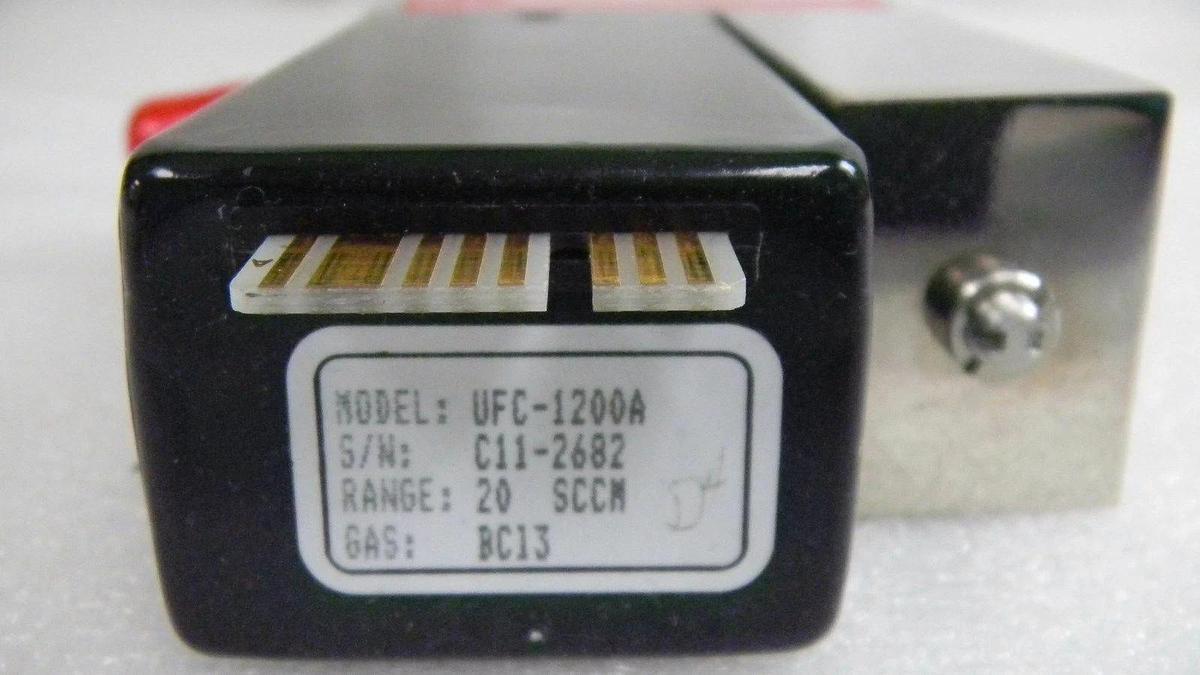 Used Unit UFC-1200A, Mass Flow Controller, Gas- BC13, Range- 20 SCCM, 1/4" M I/O