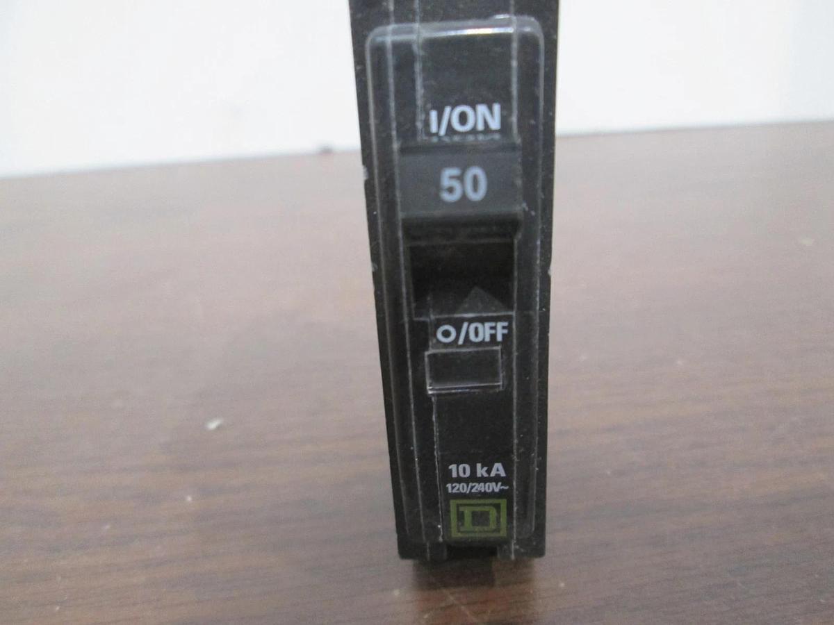 Used Square D, Type HACR, AD-7665, Single Pole Circuit Breaker, 50A, Used