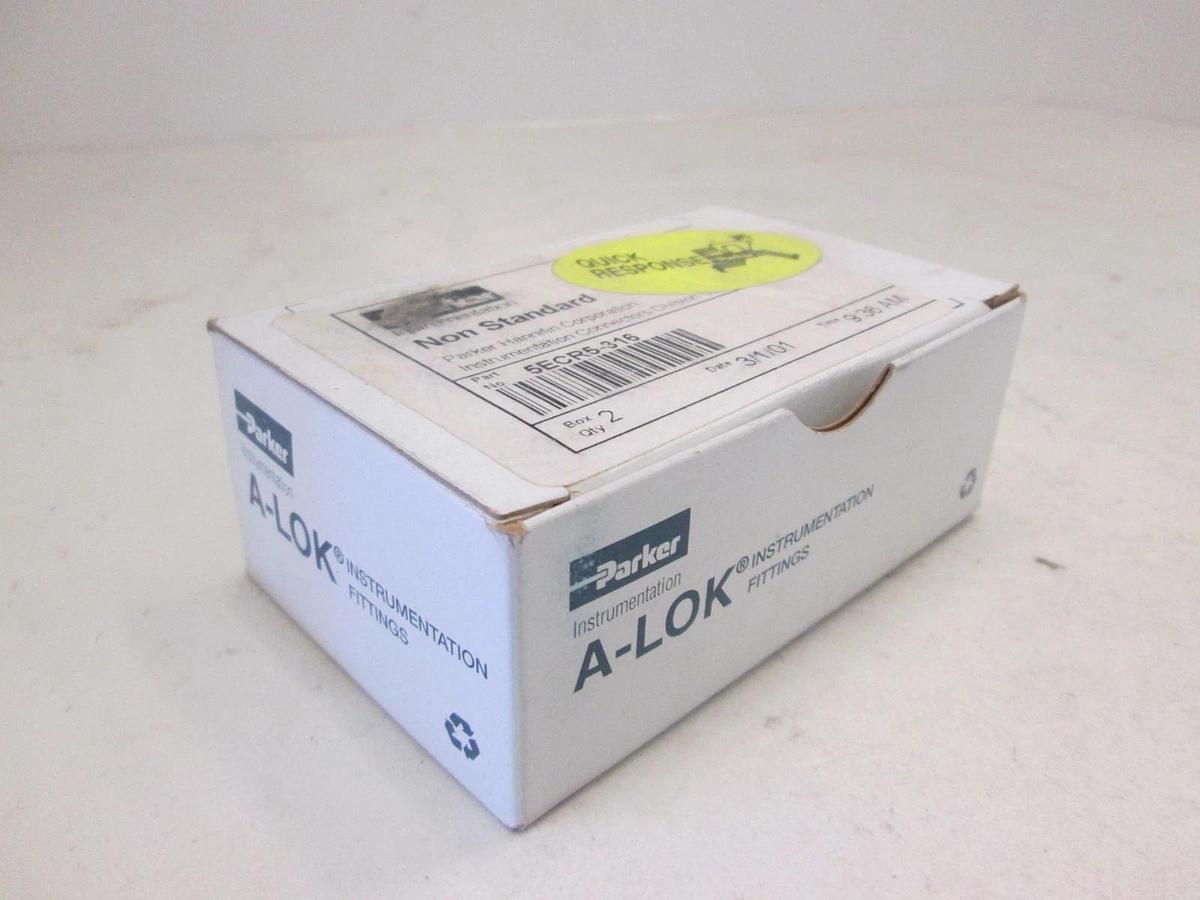 Parker, 5ECR5-316, Union Cross, Box of 2, New