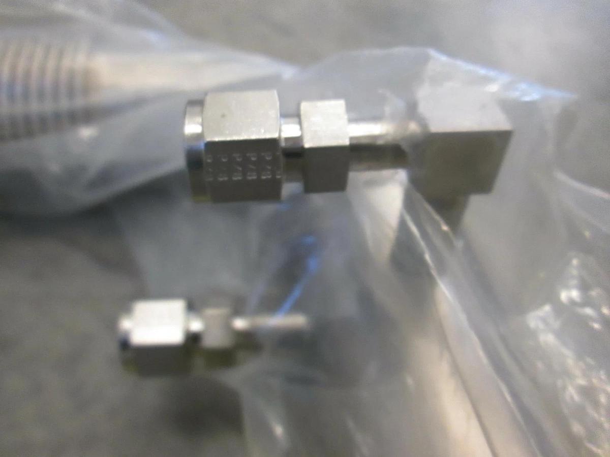 Used AMAT, 0050-39450, Tube Weldment Reverse Elbows 2 Leak Check Port NW 50, New