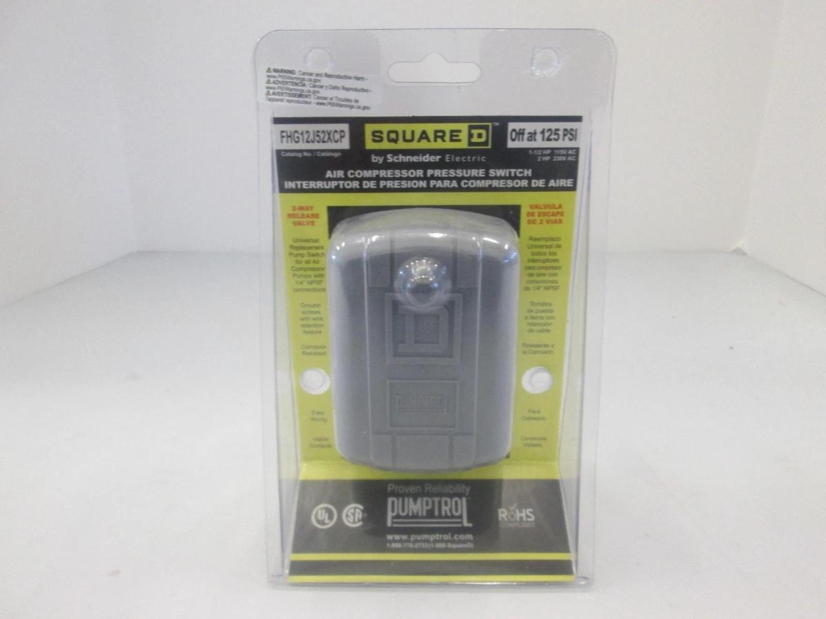 Used Square D, FHG12J52XCP, Pressure Switch Pump, New